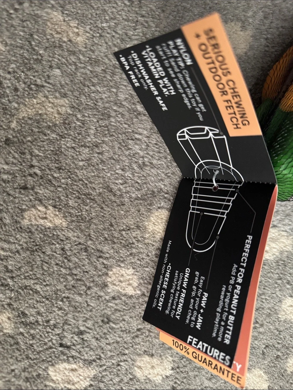 Bark Super Chewer Carrot Dog Chew Toy